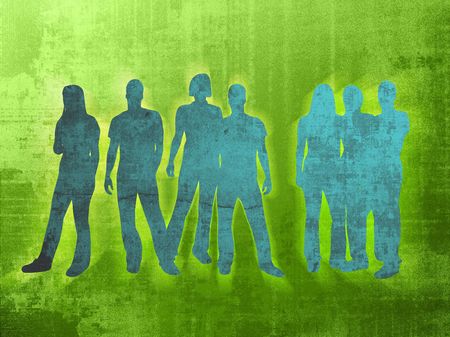 textures style of people silhouettes の写真素材