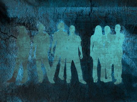 textures style of people silhouettes の写真素材