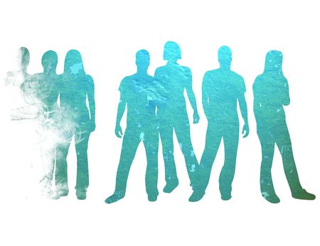 textures style of people silhouettes の写真素材