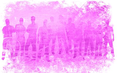 textures style of people silhouettes の写真素材