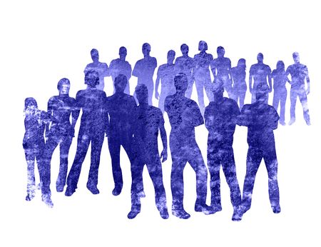 textures style of people silhouettes の写真素材