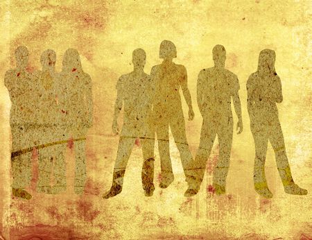 textures style of people silhouettes の写真素材