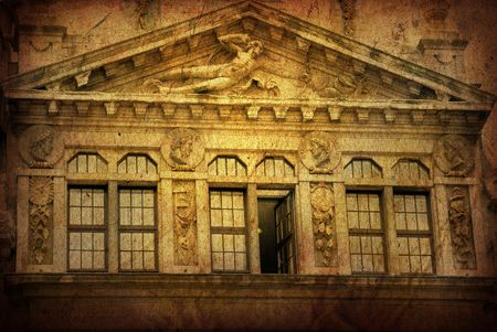 antique city building in Europeの写真素材