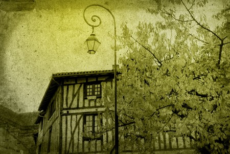 old-fashioned building in Europeの写真素材