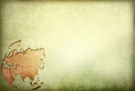 aged asia map-vintage artworkの写真素材