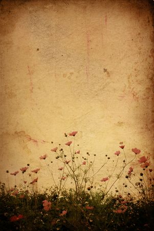 old flower paper texturesの写真素材
