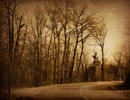 old-fashioned artistic landscapeの写真素材