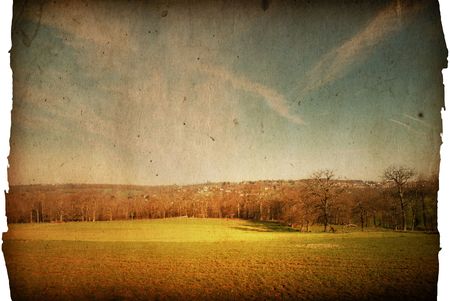 old-fashioned artistic landscapeの写真素材