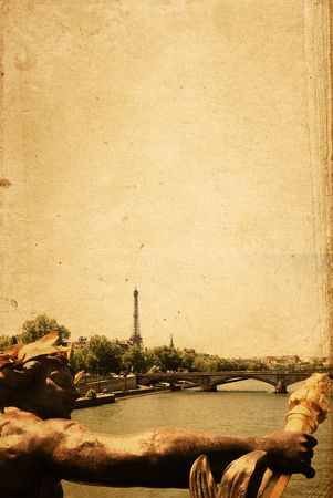old-fashioned paris france -  with space for text or imageの写真素材