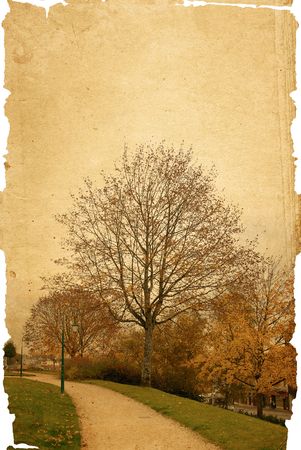 old-fashioned artistic landscape