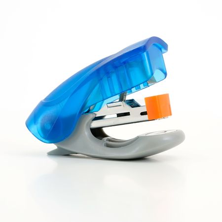 blue Stapler isolated on white background