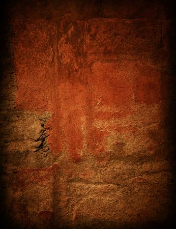 Brown grungy wall - Great textures for your design の写真素材