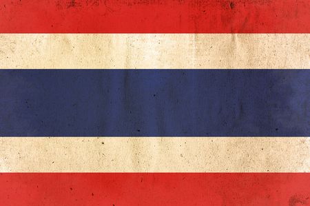 flag of thailand - old and worn paper styleの写真素材