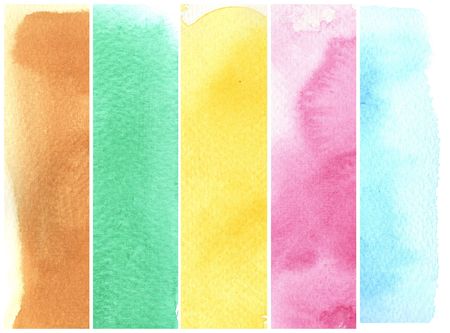 great watercolor background - watercolor paints on a rough texture paperの写真素材