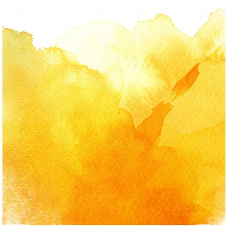 great yellow watercolor background - watercolor paints on a rough texture paper