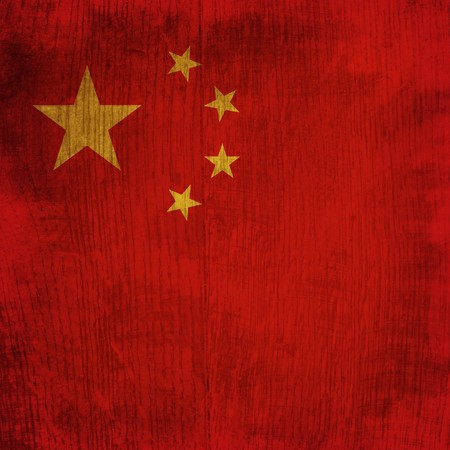 wood flag of chinaの写真素材