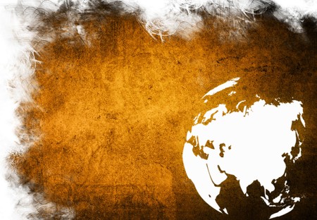 aged asia map-vintage artworkの写真素材