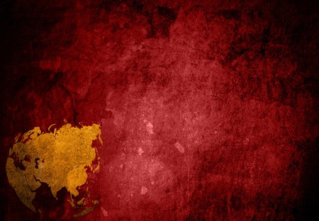 aged asia map-vintage artworkの写真素材