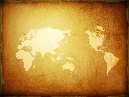 world map vintage artwork - perfect background with space for text or imageの写真素材