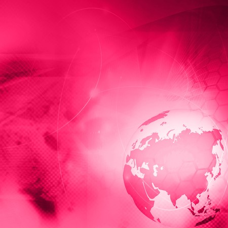 Asia map technology-style artworkの写真素材