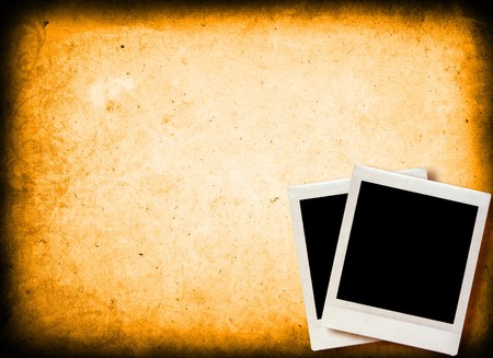 Blank photo frame with textured grunge backgroundの写真素材