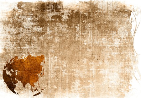 aged asia map vintage artwork for your designの写真素材