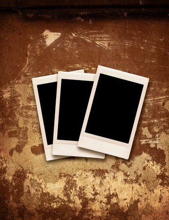 vintage instant photo with grunge background 
の写真素材