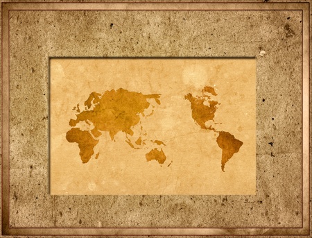 world map vintage artwork - perfect background with spaceの写真素材