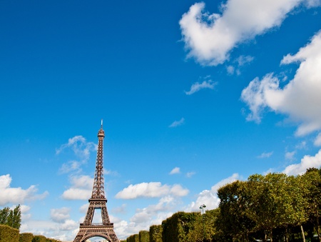 The Eiffel Tower (nickname La dame de fer, the iron lady),The tower has become the most prominent symbol of both Paris and Franceの写真素材