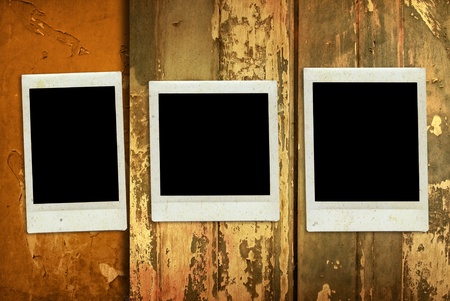 vintage instant photo with textured grunge background