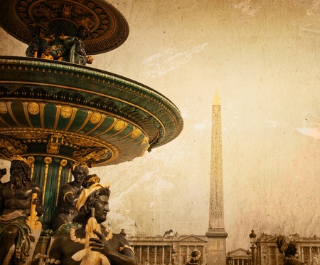 Place de la Concorde-The Place de la Concorde is one of the major public squares in Paris,France.at the eastern end of the Champs-elysees.の写真素材