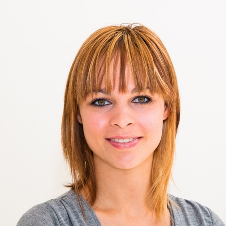 beautiful smiling young attractive woman portrait