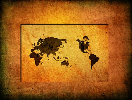 world map vintage artwork - perfect background with spaceの写真素材