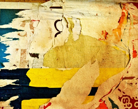 Old posters grunge textures and backgroundsの写真素材