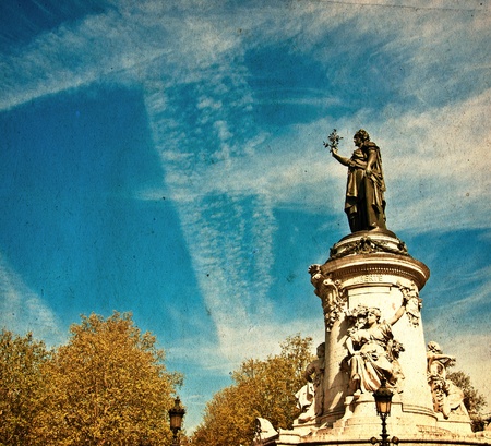 old-fashioned paris france -  with space for text or imageの写真素材