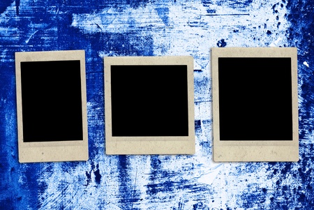 vintage instant photo with textured grunge backgroundの写真素材