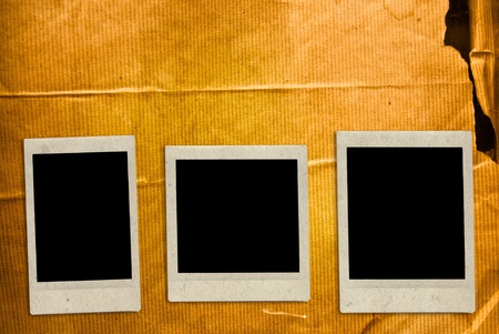 vintage instant photo with textured grunge backgroundの写真素材