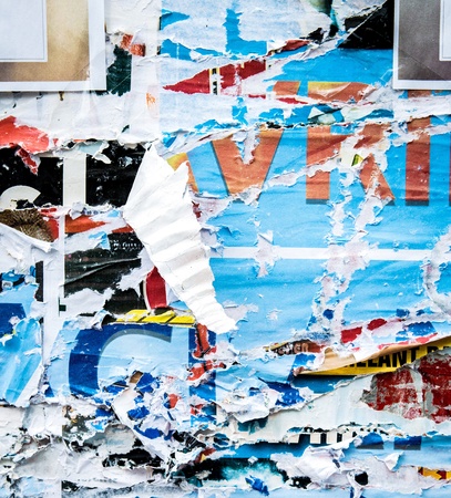 Old posters grunge textures and backgroundsの写真素材