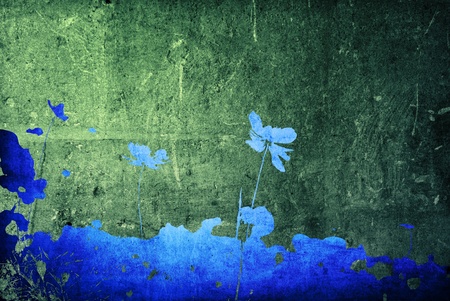 floral style textures isolated on white-with space for your designの写真素材