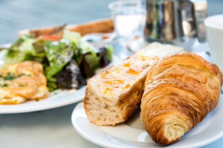 fresh croissant on table ,Delicious の写真素材