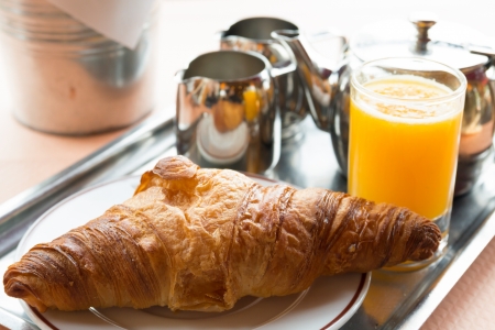 fresh croissant on table ,Delicious  の写真素材