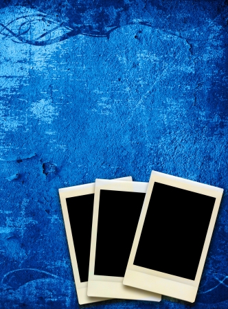 vintage instant photo with grunge backgroundの写真素材