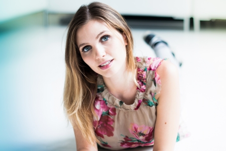 beautiful smiling young attractive woman portraitの写真素材