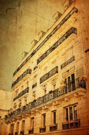 old-fashioned beautiful Parisian streetsの写真素材