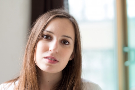 beautiful young attractive woman portraitの写真素材