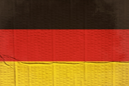 flag of germany - old and worn paper styleの写真素材