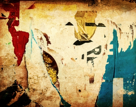 Old posters grunge textures and backgroundsの写真素材
