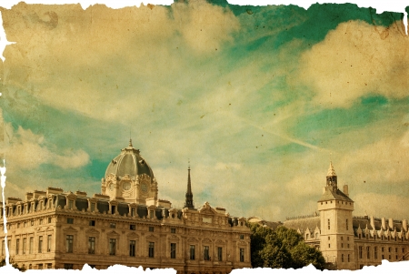 old-fashioned paris france -  with space for text or imageの写真素材