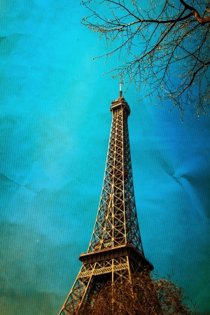 The Eiffel Tower (nickname La dame de fer, the iron lady) の写真素材