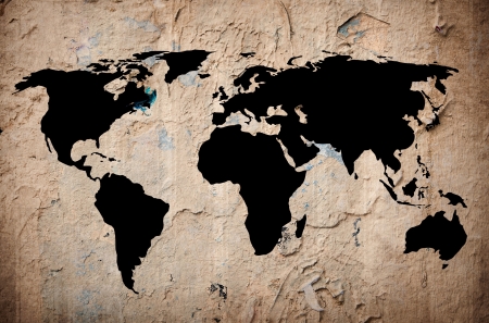 world map vintage artwork - perfect background with space for text or imageの写真素材